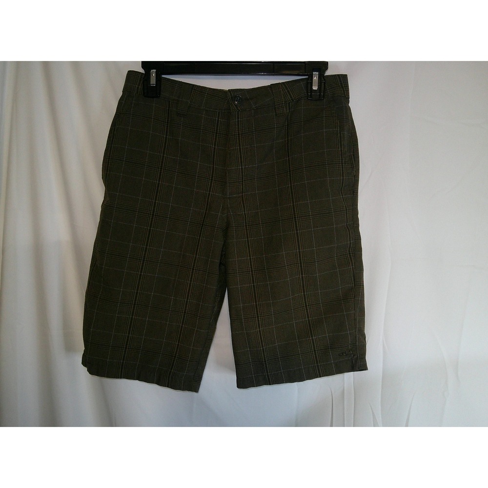 Vintage O'Neill Plaid Shorts Brown Casual Walking‎ Shorts Mens Size 28